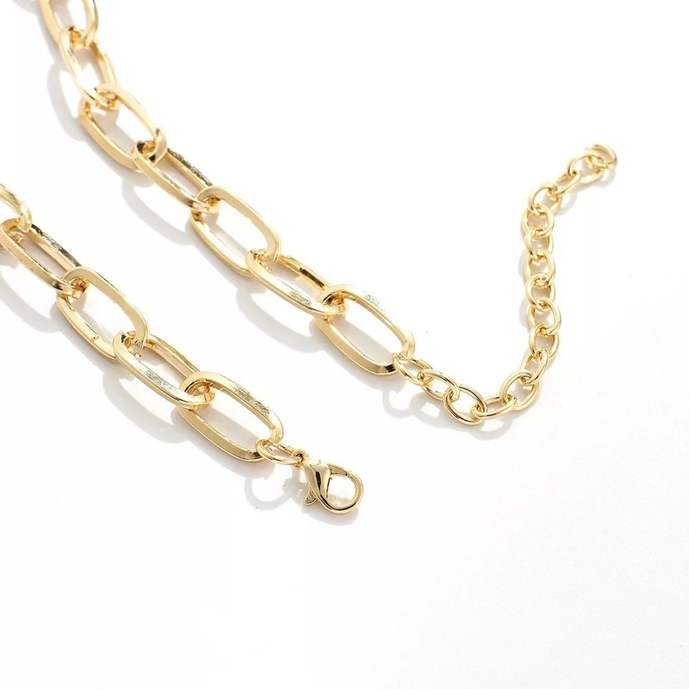 18k Gold  Plated Link Chain Necklace - Picture 3 of 4